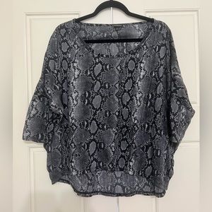 EXPRESS Dolman Sleeve Snakeskin Top